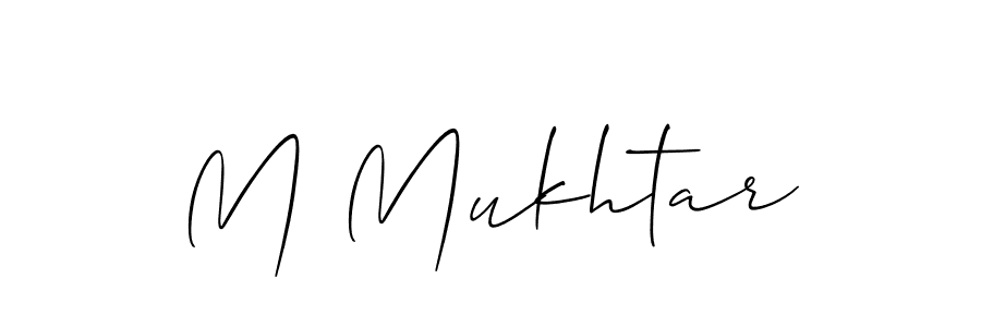 Create a beautiful signature design for name M Mukhtar. With this signature (Allison_Script) fonts, you can make a handwritten signature for free. M Mukhtar signature style 2 images and pictures png