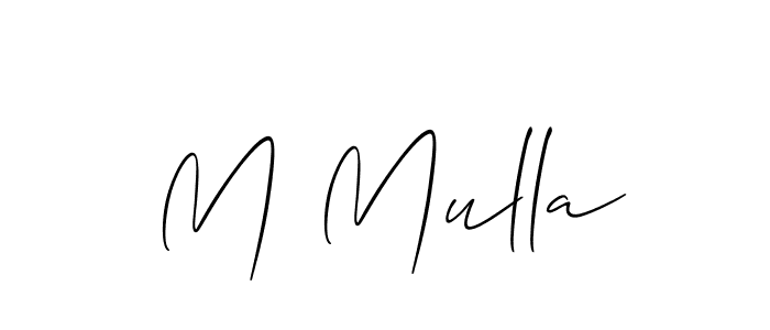 Make a beautiful signature design for name M Mulla. With this signature (Allison_Script) style, you can create a handwritten signature for free. M Mulla signature style 2 images and pictures png