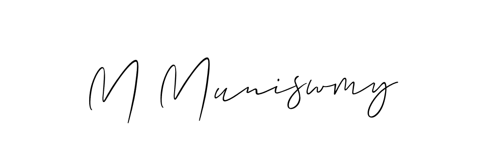 How to Draw M Muniswmy signature style? Allison_Script is a latest design signature styles for name M Muniswmy. M Muniswmy signature style 2 images and pictures png