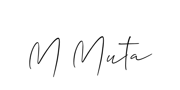 Also we have M Muta name is the best signature style. Create professional handwritten signature collection using Allison_Script autograph style. M Muta signature style 2 images and pictures png