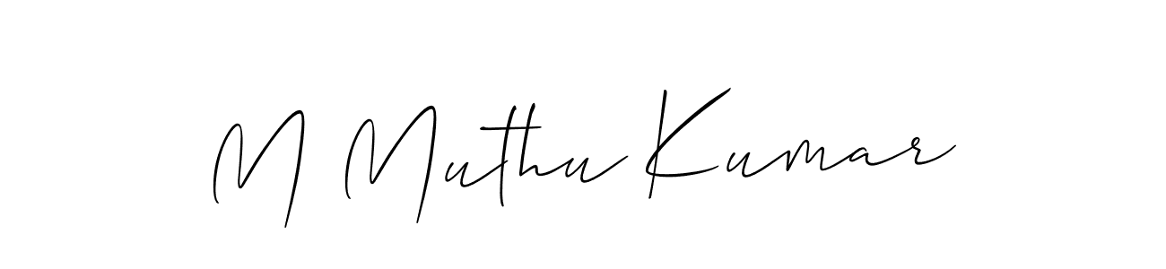 How to make M Muthu Kumar signature? Allison_Script is a professional autograph style. Create handwritten signature for M Muthu Kumar name. M Muthu Kumar signature style 2 images and pictures png