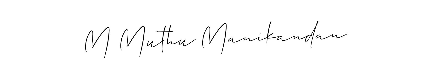 Design your own signature with our free online signature maker. With this signature software, you can create a handwritten (Allison_Script) signature for name M Muthu Manikandan. M Muthu Manikandan signature style 2 images and pictures png