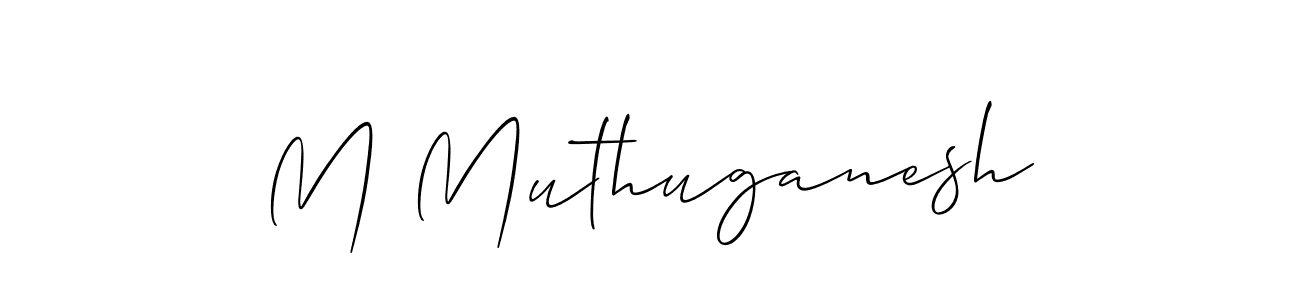Best and Professional Signature Style for M Muthuganesh. Allison_Script Best Signature Style Collection. M Muthuganesh signature style 2 images and pictures png