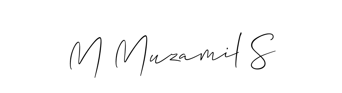 Make a short M Muzamil S signature style. Manage your documents anywhere anytime using Allison_Script. Create and add eSignatures, submit forms, share and send files easily. M Muzamil S signature style 2 images and pictures png