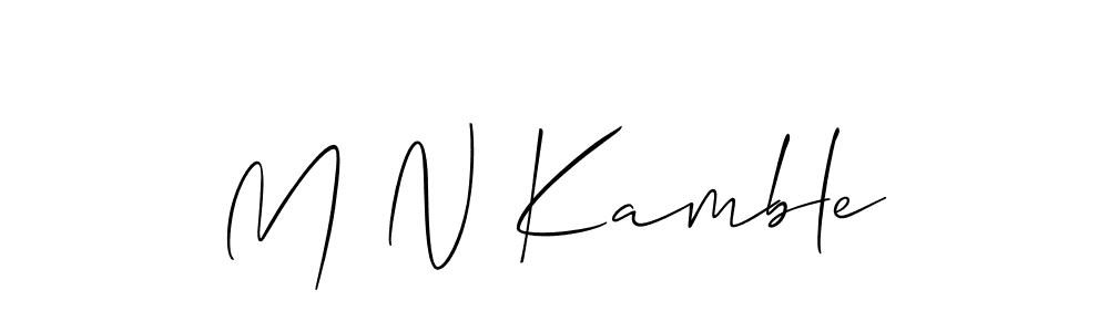 Create a beautiful signature design for name M N Kamble. With this signature (Allison_Script) fonts, you can make a handwritten signature for free. M N Kamble signature style 2 images and pictures png