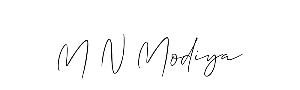Also we have M N Modiya name is the best signature style. Create professional handwritten signature collection using Allison_Script autograph style. M N Modiya signature style 2 images and pictures png