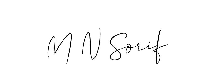 Once you've used our free online signature maker to create your best signature Allison_Script style, it's time to enjoy all of the benefits that M N Sorif name signing documents. M N Sorif signature style 2 images and pictures png