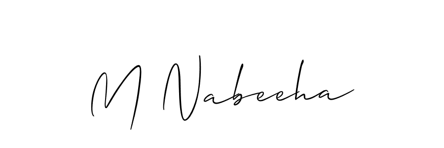 You can use this online signature creator to create a handwritten signature for the name M Nabeeha. This is the best online autograph maker. M Nabeeha signature style 2 images and pictures png