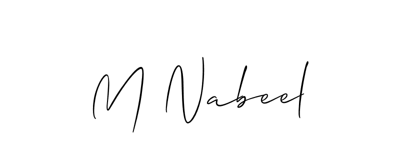 How to make M Nabeel signature? Allison_Script is a professional autograph style. Create handwritten signature for M Nabeel name. M Nabeel signature style 2 images and pictures png