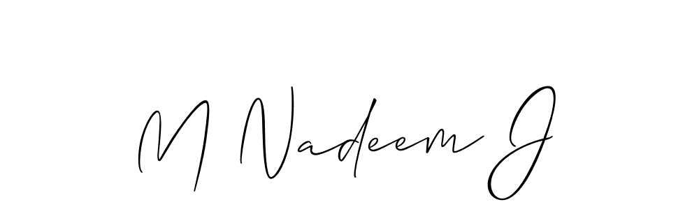 Design your own signature with our free online signature maker. With this signature software, you can create a handwritten (Allison_Script) signature for name M Nadeem J. M Nadeem J signature style 2 images and pictures png