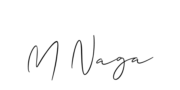 Make a beautiful signature design for name M Naga. Use this online signature maker to create a handwritten signature for free. M Naga signature style 2 images and pictures png