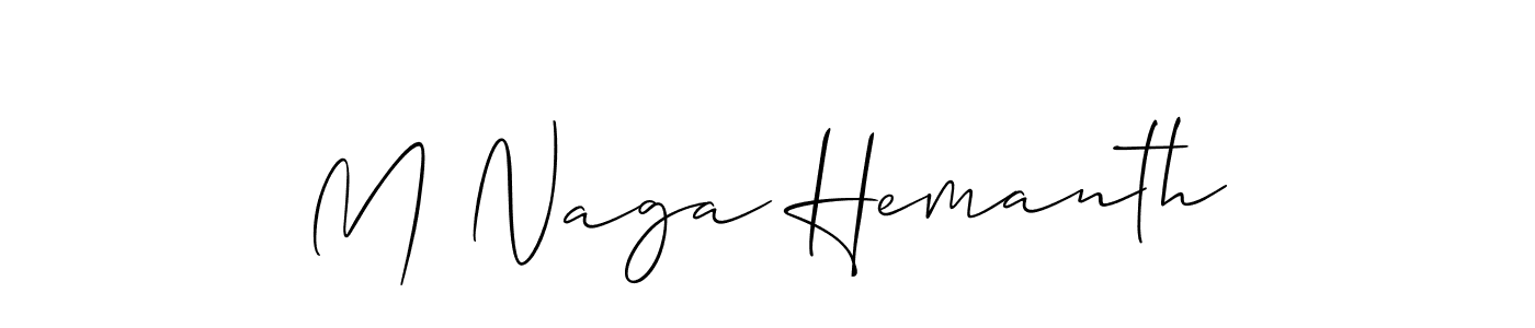 M Naga Hemanth stylish signature style. Best Handwritten Sign (Allison_Script) for my name. Handwritten Signature Collection Ideas for my name M Naga Hemanth. M Naga Hemanth signature style 2 images and pictures png