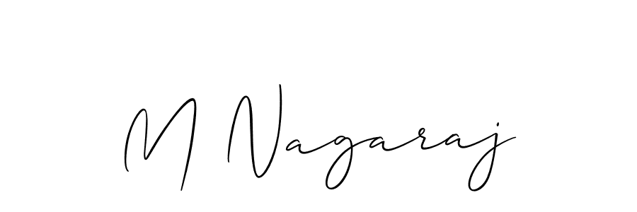 Also we have M Nagaraj name is the best signature style. Create professional handwritten signature collection using Allison_Script autograph style. M Nagaraj signature style 2 images and pictures png