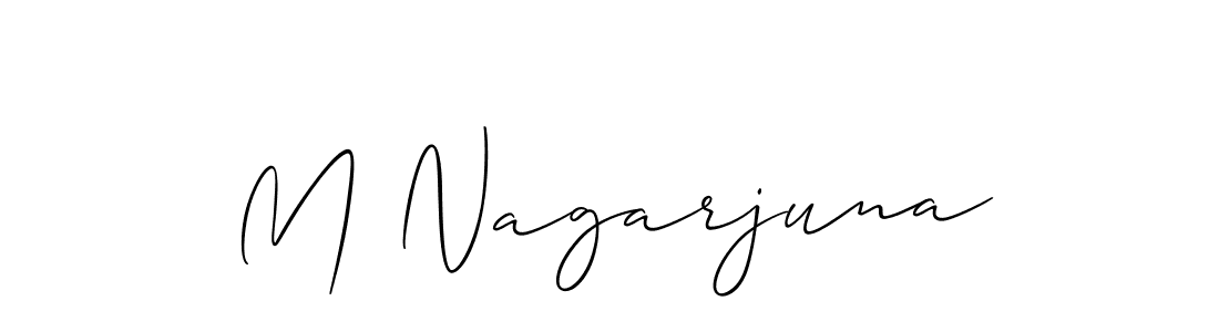 How to make M Nagarjuna signature? Allison_Script is a professional autograph style. Create handwritten signature for M Nagarjuna name. M Nagarjuna signature style 2 images and pictures png