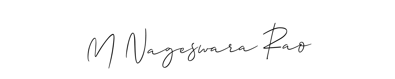 This is the best signature style for the M Nageswara Rao name. Also you like these signature font (Allison_Script). Mix name signature. M Nageswara Rao signature style 2 images and pictures png