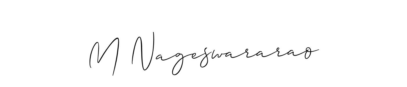 if you are searching for the best signature style for your name M Nageswararao. so please give up your signature search. here we have designed multiple signature styles  using Allison_Script. M Nageswararao signature style 2 images and pictures png