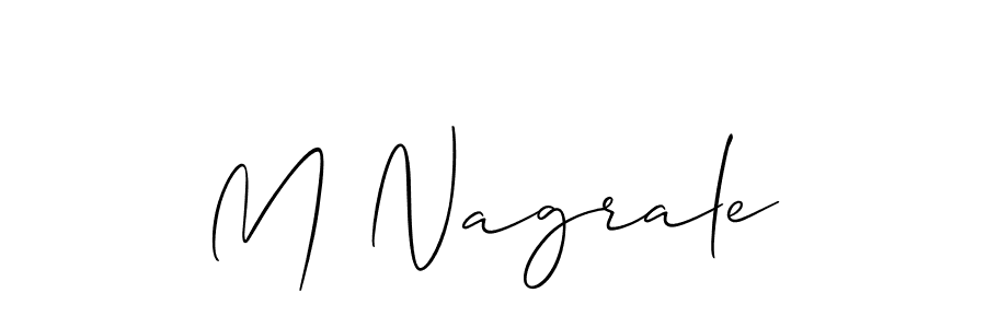 You should practise on your own different ways (Allison_Script) to write your name (M Nagrale) in signature. don't let someone else do it for you. M Nagrale signature style 2 images and pictures png