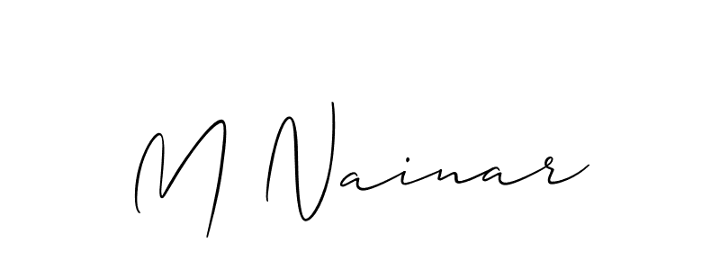 How to Draw M Nainar signature style? Allison_Script is a latest design signature styles for name M Nainar. M Nainar signature style 2 images and pictures png