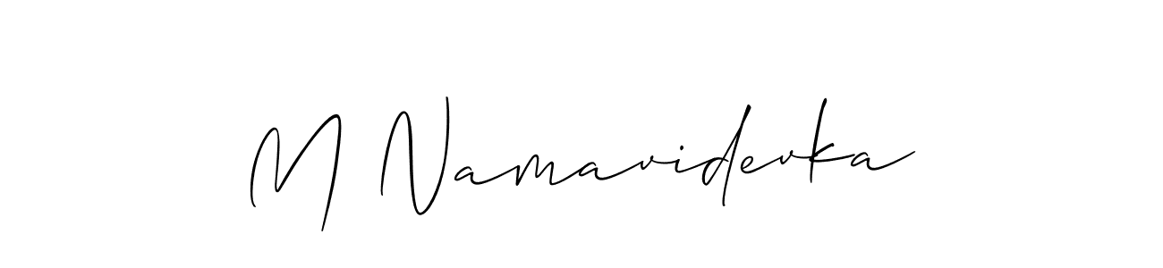 Make a short M Namavidevka signature style. Manage your documents anywhere anytime using Allison_Script. Create and add eSignatures, submit forms, share and send files easily. M Namavidevka signature style 2 images and pictures png