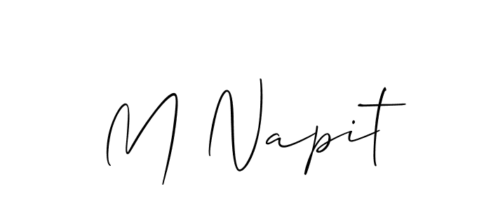 Make a beautiful signature design for name M Napit. Use this online signature maker to create a handwritten signature for free. M Napit signature style 2 images and pictures png
