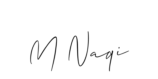 It looks lik you need a new signature style for name M Naqi. Design unique handwritten (Allison_Script) signature with our free signature maker in just a few clicks. M Naqi signature style 2 images and pictures png