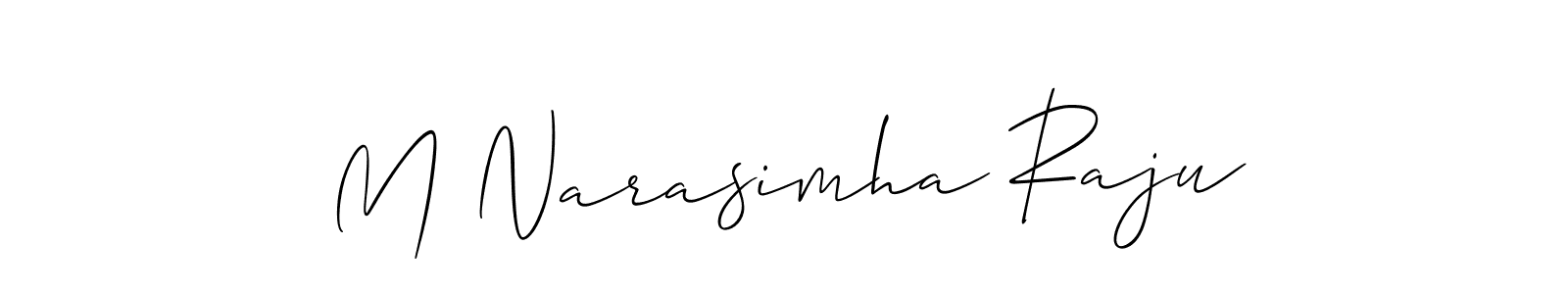 M Narasimha Raju stylish signature style. Best Handwritten Sign (Allison_Script) for my name. Handwritten Signature Collection Ideas for my name M Narasimha Raju. M Narasimha Raju signature style 2 images and pictures png
