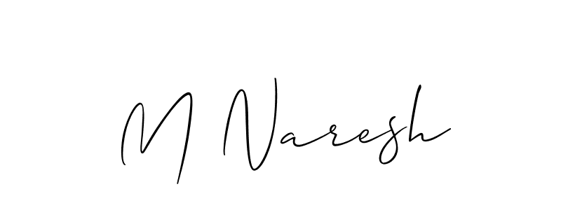 Best and Professional Signature Style for M Naresh. Allison_Script Best Signature Style Collection. M Naresh signature style 2 images and pictures png