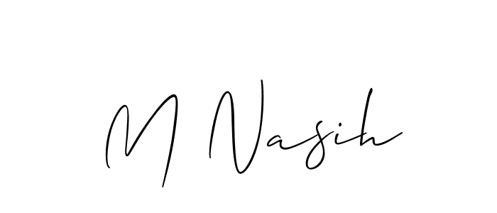 Make a beautiful signature design for name M Nasih. Use this online signature maker to create a handwritten signature for free. M Nasih signature style 2 images and pictures png