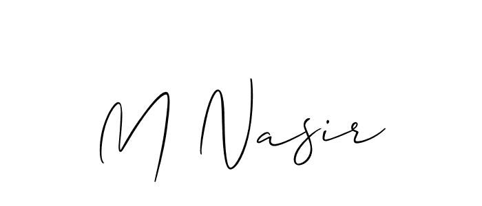 You should practise on your own different ways (Allison_Script) to write your name (M Nasir) in signature. don't let someone else do it for you. M Nasir signature style 2 images and pictures png