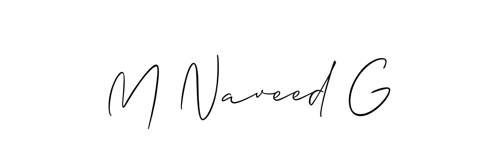 How to make M Naveed G signature? Allison_Script is a professional autograph style. Create handwritten signature for M Naveed G name. M Naveed G signature style 2 images and pictures png