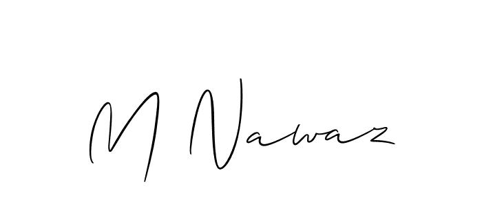 Create a beautiful signature design for name M Nawaz. With this signature (Allison_Script) fonts, you can make a handwritten signature for free. M Nawaz signature style 2 images and pictures png