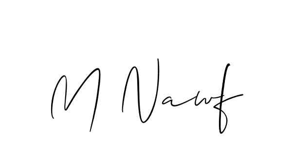 Make a beautiful signature design for name M Nawf. Use this online signature maker to create a handwritten signature for free. M Nawf signature style 2 images and pictures png