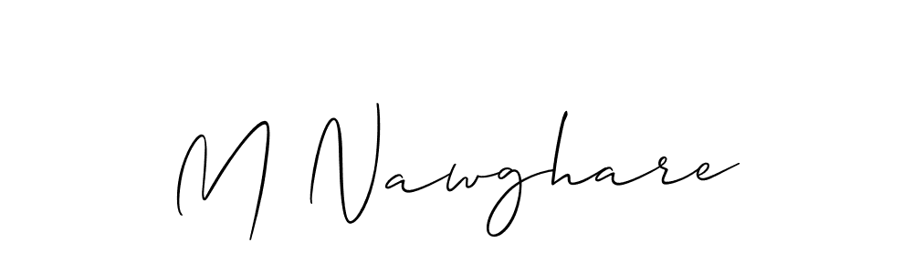Use a signature maker to create a handwritten signature online. With this signature software, you can design (Allison_Script) your own signature for name M Nawghare. M Nawghare signature style 2 images and pictures png