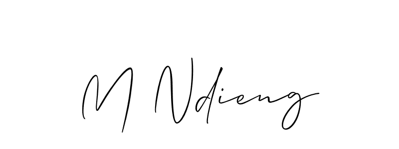 How to make M Ndieng signature? Allison_Script is a professional autograph style. Create handwritten signature for M Ndieng name. M Ndieng signature style 2 images and pictures png