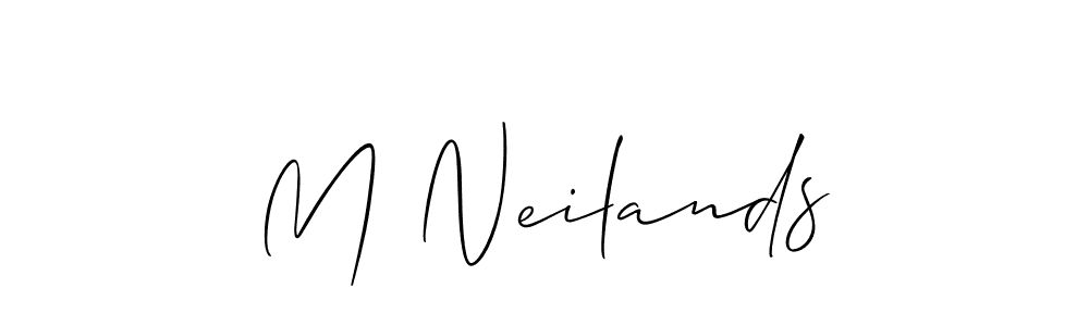 How to make M Neilands signature? Allison_Script is a professional autograph style. Create handwritten signature for M Neilands name. M Neilands signature style 2 images and pictures png