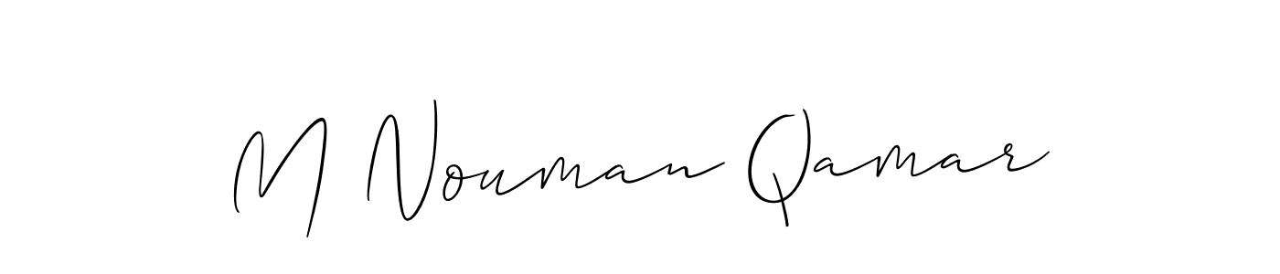 You should practise on your own different ways (Allison_Script) to write your name (M Nouman Qamar) in signature. don't let someone else do it for you. M Nouman Qamar signature style 2 images and pictures png