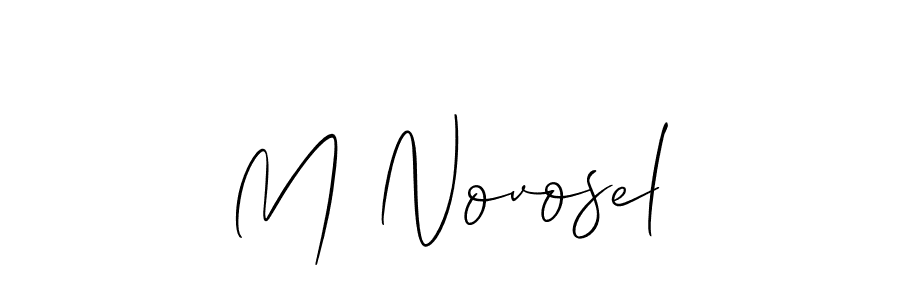You should practise on your own different ways (Allison_Script) to write your name (M Novosel) in signature. don't let someone else do it for you. M Novosel signature style 2 images and pictures png