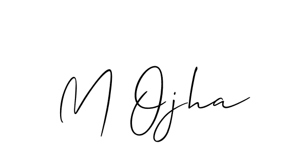 Use a signature maker to create a handwritten signature online. With this signature software, you can design (Allison_Script) your own signature for name M Ojha. M Ojha signature style 2 images and pictures png