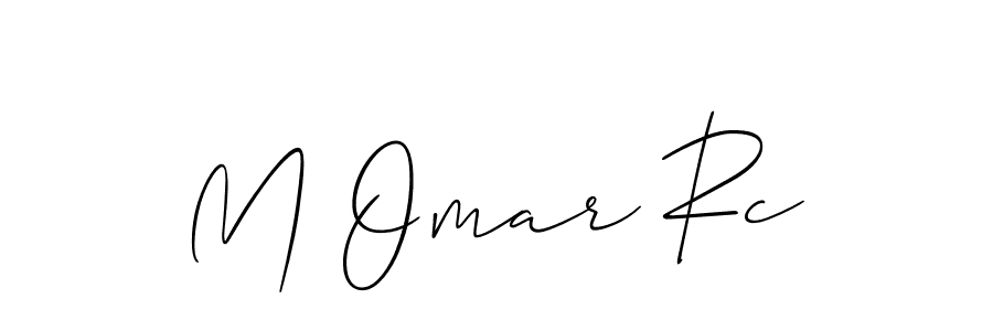 Also You can easily find your signature by using the search form. We will create M Omar Rc name handwritten signature images for you free of cost using Allison_Script sign style. M Omar Rc signature style 2 images and pictures png