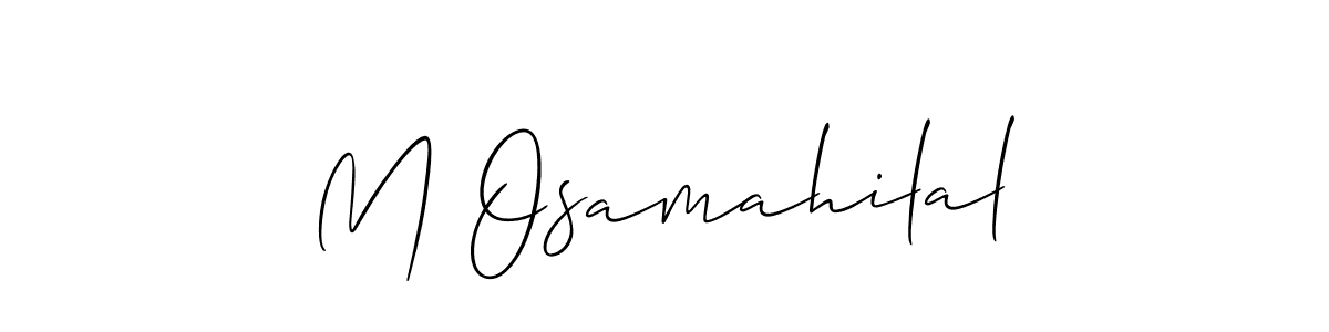 if you are searching for the best signature style for your name M Osamahilal. so please give up your signature search. here we have designed multiple signature styles  using Allison_Script. M Osamahilal signature style 2 images and pictures png