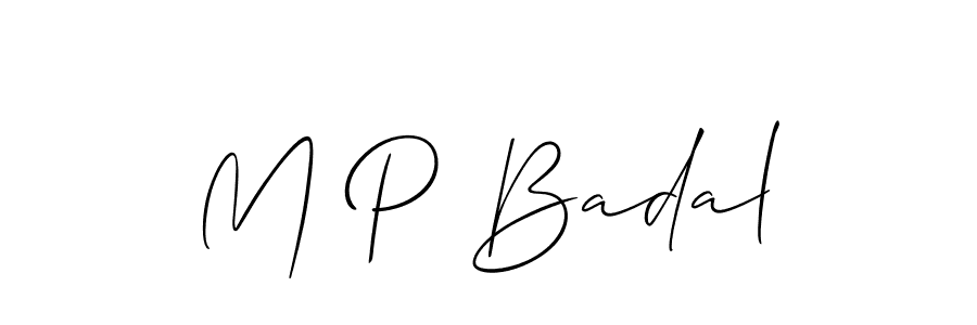 You should practise on your own different ways (Allison_Script) to write your name (M P Badal) in signature. don't let someone else do it for you. M P Badal signature style 2 images and pictures png