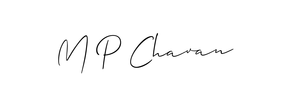 Allison_Script is a professional signature style that is perfect for those who want to add a touch of class to their signature. It is also a great choice for those who want to make their signature more unique. Get M P Chavan name to fancy signature for free. M P Chavan signature style 2 images and pictures png