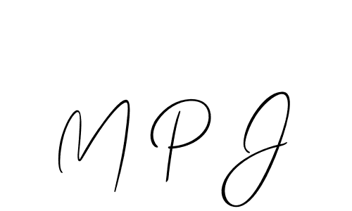 How to make M P J name signature. Use Allison_Script style for creating short signs online. This is the latest handwritten sign. M P J signature style 2 images and pictures png