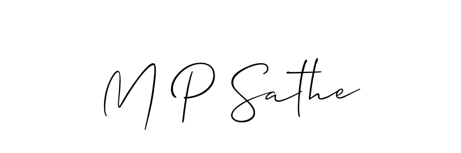 Best and Professional Signature Style for M P Sathe. Allison_Script Best Signature Style Collection. M P Sathe signature style 2 images and pictures png