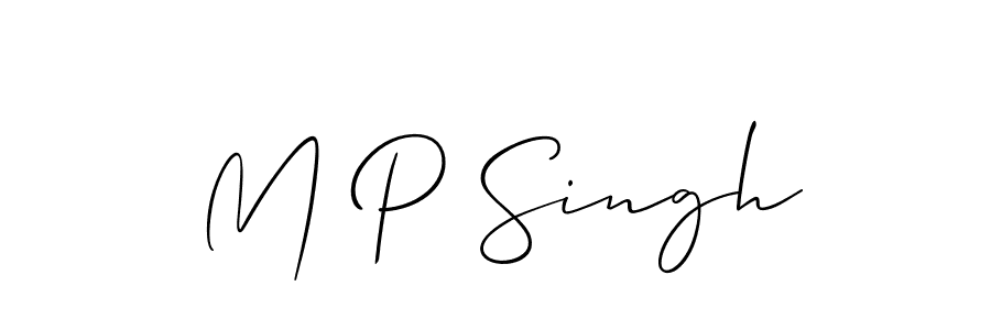 Create a beautiful signature design for name M P Singh. With this signature (Allison_Script) fonts, you can make a handwritten signature for free. M P Singh signature style 2 images and pictures png