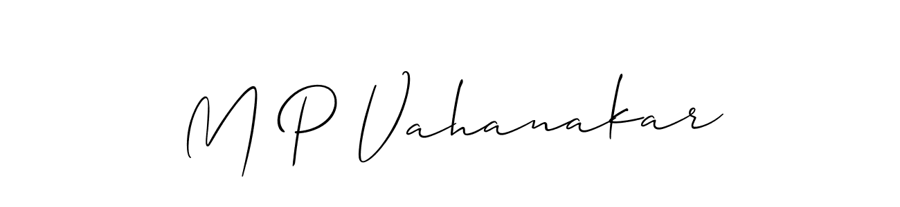 Best and Professional Signature Style for M P Vahanakar. Allison_Script Best Signature Style Collection. M P Vahanakar signature style 2 images and pictures png