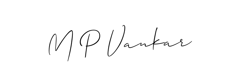 Best and Professional Signature Style for M P Vankar. Allison_Script Best Signature Style Collection. M P Vankar signature style 2 images and pictures png