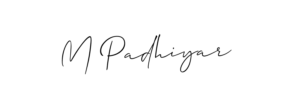 This is the best signature style for the M Padhiyar name. Also you like these signature font (Allison_Script). Mix name signature. M Padhiyar signature style 2 images and pictures png