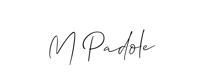 Make a short M Padole signature style. Manage your documents anywhere anytime using Allison_Script. Create and add eSignatures, submit forms, share and send files easily. M Padole signature style 2 images and pictures png