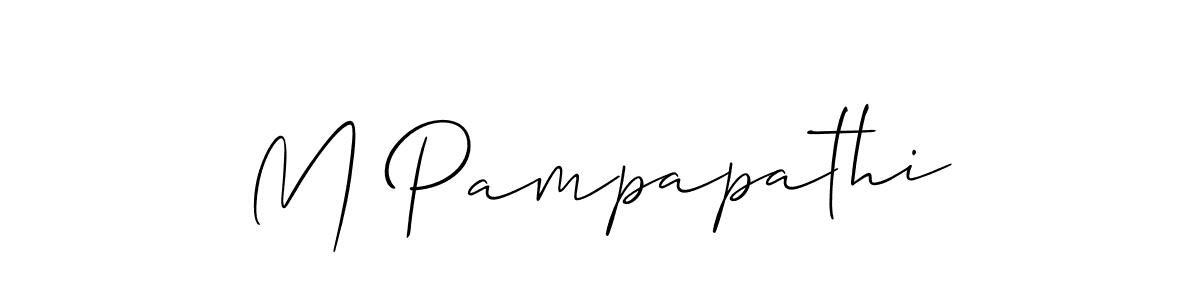 Make a beautiful signature design for name M Pampapathi. Use this online signature maker to create a handwritten signature for free. M Pampapathi signature style 2 images and pictures png